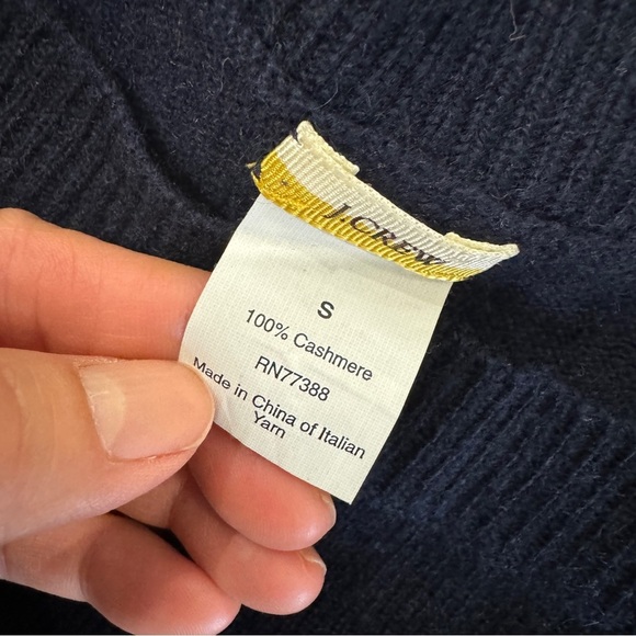 J.Crew 100% cashmere sweater in navy blue - Picture 6 of 8
